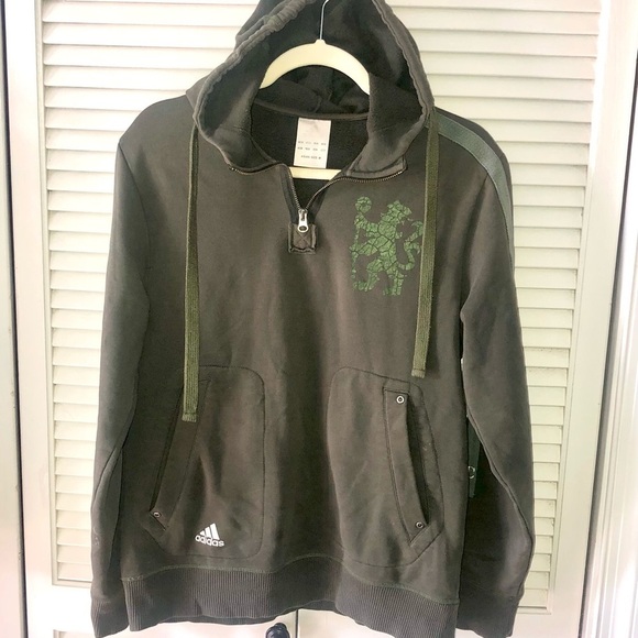 Adidas Green Hoodie Medium - Picture 1 of 6